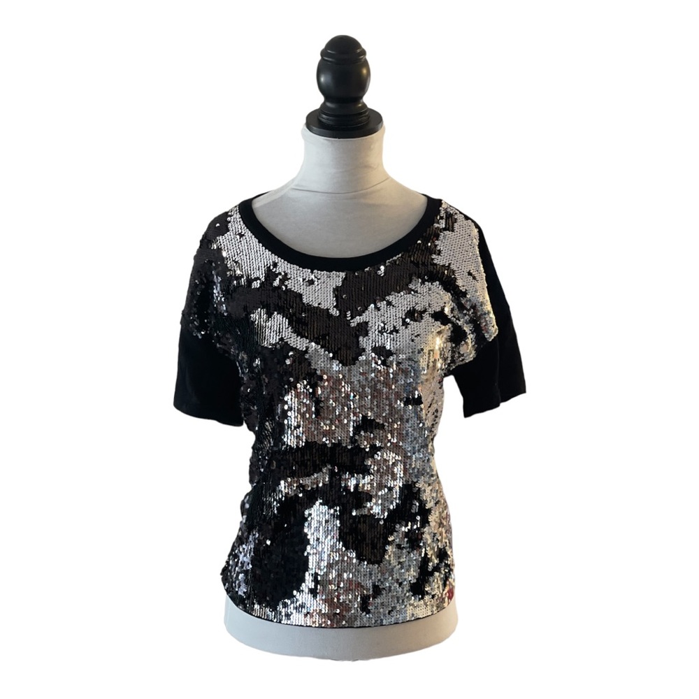 Express Black Sequence Top - image 1